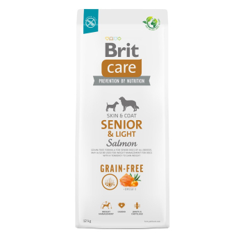BRIT Care Grain-Free Senior & Light Salmon - sucha karma dla psa - 12 kg