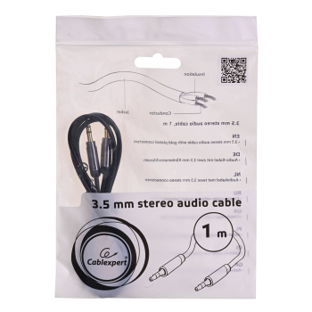 Kabel GEMBIRD CCAP-444-1M (Mini Jack M - Mini Jack M; 1m; kolor czarny)