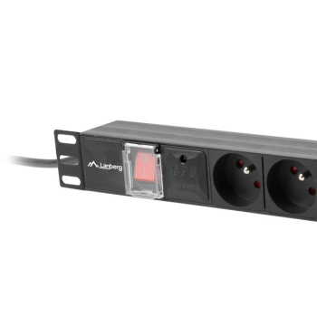 Listwa zasilająca Lanberg PDU-07E-0200-BK (16 A; 2m; kolor czarny)