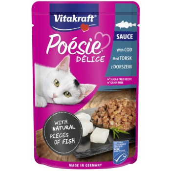 VITAKRAFT Poesie Delice w sosie multipack sauce rybny - mokra karma dla kota - 6+1 x 85g