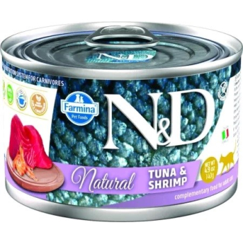 FARMINA N&D Cat Natural Tuńczyk&Krewetki - mokra karma dla kota - 140 g