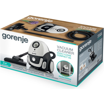 Gorenje VCEA11CXWII odkurzacz 2 l Cylinder próżniowy Suchy 750 W Worek na kurz