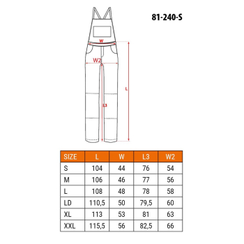 NEO tools 81-240-S ubranie robocze Szary