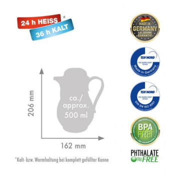 ROTPUNKT DZBANEK TERMOS, 0,5 L, IVORY (ECRU) 530IV
