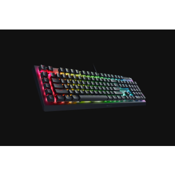 Razer BlackWidow V4 X. Tastatur Formfaktor: Volle Größe (100%), Geräteschnittstelle: USB, Tastatur-Switch: Mechanischer Switch. Typ der Hintergrundbel