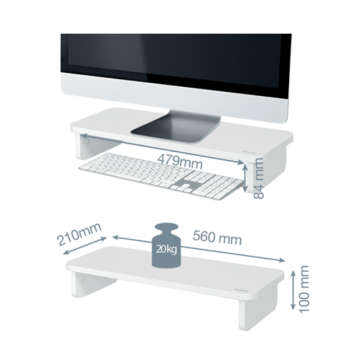 LEITZ Podstawka pod monitor Leitz Ergo, biała