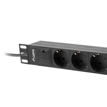 Listwa RACK Lanberg PDU-03F-0200-BK (3 x Shuko; 16 A (3680 W); kolor czarny)