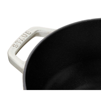 Garnek żeliwny okrągły snowflake STAUB  40506-548-0 - biały 3.6 ltr