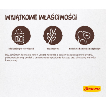 Josera Cat NATURELLE Adult Sterilised Pstrąg - karma dla kotów sterylizowanych - 10kg