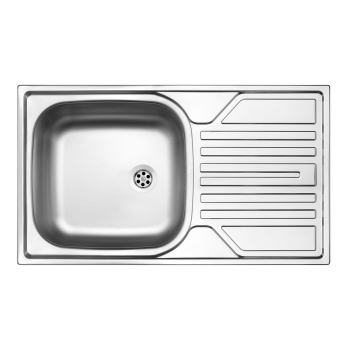 Zlewozmywak stalowy 1-komorowy z ociekaczem - odpływ 2" ZEL_0110 5908212037652