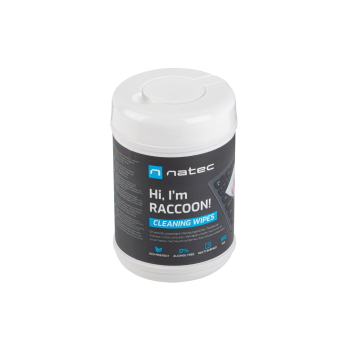 NATEC CHUSTECZKI CZYSZCZĄCE RACCOON 100 SZT. NSC-1796