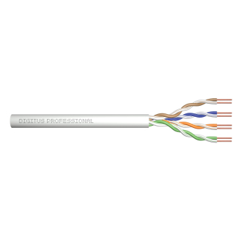 Digitus Kabel instalacyjny kat.5e, U/UTP, Eca, AWG 24/1, PVC, 100m, szary, karton