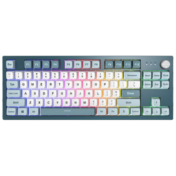 Montech MKey TKL klawiatura Gaming USB Ciemny Szary, Jasny Niebieski, Biały