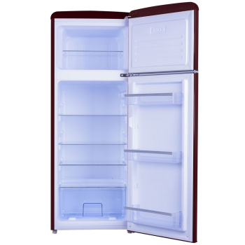 Lodówka Amica RETRO KGC15631R (550mm x 1440mm x 615 mm; 164 l; Klasa A++; kolor bordowy)