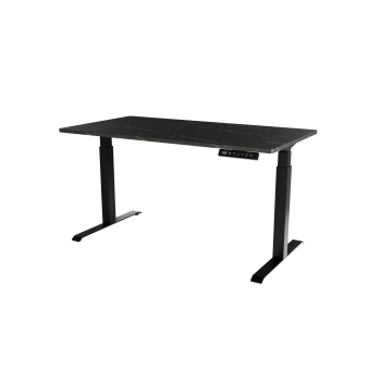 Biurko z el. reg. wys. MOON 150x80 czarny/san sebas
