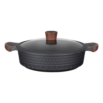 Resto Kitchenware 93506 garnek 4,4 l Okrągły Czarny, Drewno
