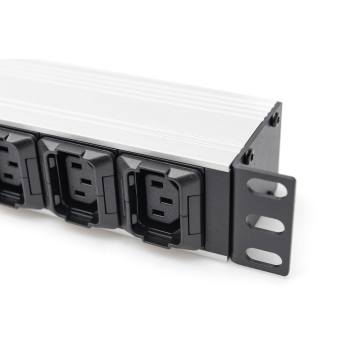 Digitus Listwa zasilająca z profilem aluminiowym, 10 gniazd, przewód zasilający 2 m, wtyczka IEC C20