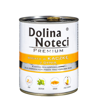 DOLINA NOTECI Premium bogata w kaczkę z dynią - mokra karma dla psa - 800g