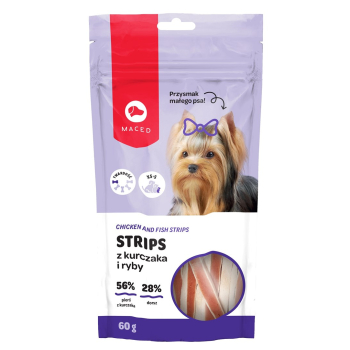 MACED Strips z kurczaka i ryby - przysmak dla psa - 60g
