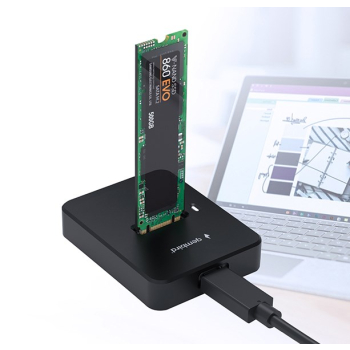 GEMBIRD STACJA DOKUJĄCA DO DYSKÓW M.2 SATA I NVME SSD CZARNA