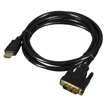 Kabel Lanberg CA-HDDV-10CC-0018-BK (HDMI M - DVI-D (18+1) M; 1,8m; kolor czarny)