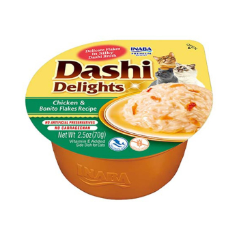 INABA DASHI DELIGHTS Kurczak z Płatkami Boni  70g bulion dla kota