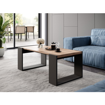 Ława/Stolik WOOD 120x55x46 dąb wotan + antracyt