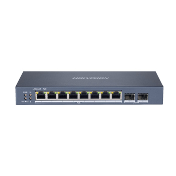 Hikvision DS-3E1510P-SI łącza sieciowe Zarządzany L2 Gigabit Ethernet (10/100/1000) Obsługa PoE Czarny