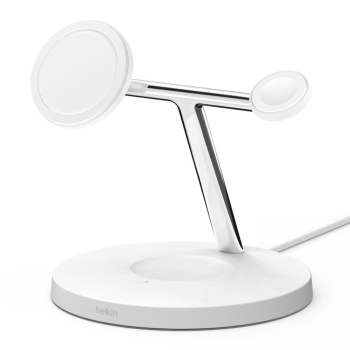 Ładowarka bezprzewodowa Belkin BoostCharge Pro 3-in-1 Wireless Charger with Official MagSafe Charging iPhone/Apple Watch/AirPods 15W White