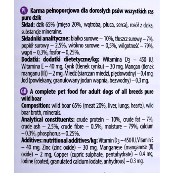 DOLINA NOTECI Premium Pure bogata w dziczyznę - mokra karma dla psa - 800 g