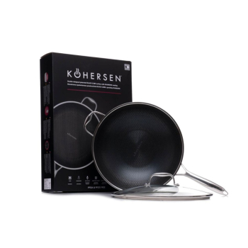Wok z powłoką DIAMOND Kohersen Black Cube z pokrywką (32 cm ; 5,1l)