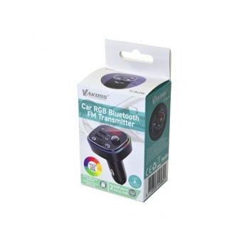 VAKOSS TRAMISTER SAMOCHODOWY RGB/ FM/ BLUETOOTH/ USB / 3.1A TC-B439