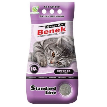 CERTECH Super Benek Standard Lawenda - żwirek dla kota zbrylający 10l
