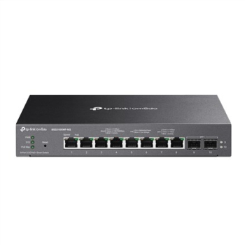 TP-Link Omada SG2210XMP-M2 łącza sieciowe Zarządzany L2/L2+ 2.5G Ethernet (100/1000/2500) Obsługa PoE Montaż na biurku/ścianie Czarny