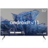 KIVI TV LED 50', UHD, Android TV, 3840x2160, 60 Hz, Sound JVC, 2x12W, BT 5.1, HDMI, Czarny