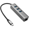 AKYGA Hub USB type C do 3x USB 3.0 Akyga AK-AD-66 z kartą sieciową 10/100/1000 15cm