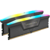 CORSAIR DDR5, 5600MT/s 96GB 2x48GB DIMM, 40-40-40-77, XMP 3.0, VENGEANCE RGB DDR5 Black Heatspreader, RGB LED, 1.25V