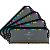 CORSAIR DDR5, 5600MT/s 64GB 4x16GB DIMM, 36-36-36-76, Std PMIC, XMP 3.0, DOMINATOR PLATINUM RGB DDR5 Cool Gray Heatspreader, Black PCB, 1.25V, for AMD