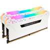 CORSAIR DDR4, 3000MHz 16GB 2x8GB Dimm, 15-17-17-35, XMP 2.0, Vengeance RGB Pro White Heatspreader, RGB LED, Black PCB, 1.35V