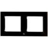 SHELLY Wall frame 2 - black Podwójna ramka wyłącznika czarna