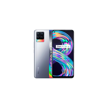 REALME 8 4 GB/64 GB Cyber Silver, Grade D, Used