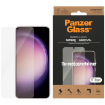 PANZERGLASS Screen Protector Samsung Galaxy S23+, Ultra-Wide Fit