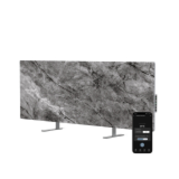 AENO Premium Eco Smart Heater, 700W, Tempered glass, Infrared+convection heating type, LED display, Plug type: United Kingdom (G type), Antique Marble