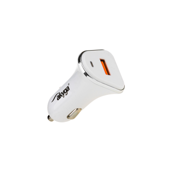 AKYGA Ładowarka samochodowa 12/24V 18W USB-A Quick Charge 3.0 5-12V / 1.5-3A biała