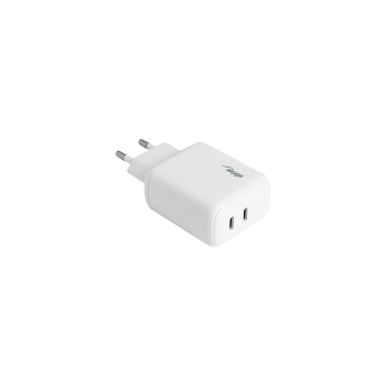 AKYGA Ładowarka sieciowa AK-CH-19 40W 2x USB-C 20W PD Quick Charge 3.0 5-12V / 1.67-3A biała