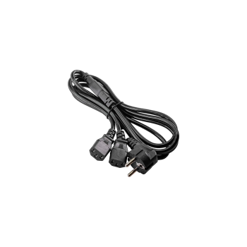 AKYGA Kabel zasilający Y rozdzielacz Akyga AK-PC-04A CCA 3x0.5mm² CEE 7/7 / 2x IEC C13 1.8 m