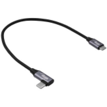 AKYGA Kabel USB Akyga AK-USB-53 USB type C (m) / USB type C (m) kątowy ver. 2.0 60W 0.3m