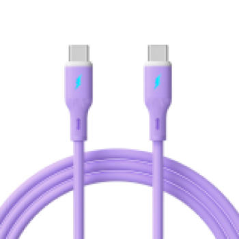 AKYGA Kabel USB Akyga AK-USB-70 USB type C (m) / USB type C (m) ver. 2.0 60W 1m fioletowy silikonowy