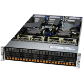 SUPERMICRO assembled server based on AS-2125HS-TNR, 2xGenoa 9354 CPu, 24x16 GB DDR, 2xSSD M.2 NVMe PCIe4 480GB, 24x15.36 TB SSD 2,5", AIOM Dual Port 1