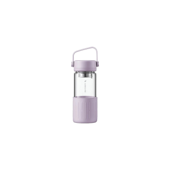 BUYDEEM Szklana butelka z zaparzaczem 350 ml, model CD1008, kolor Petal Purple